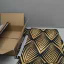 Ambesonne Abstract Window Valance, Optical Illusion Geometric Pattern from Retro Feels Repeated Artwork, Curtain Valance for Kitchen Bedroom Decor with Rod Pocket, 54" X 12", Charcoal Grey Mustard