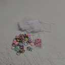 74 Pcs Candy Party Favors Set Sweet Lollipops Keychains Charms Clear Organza Bags and Candy Tags Candy Theme Party Decorations for Lollipop Birthday Baby Shower Supplies