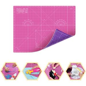 Self Healing Cutting Mat A1 10"x16" Double Sided 5-Ply Craft Mat for Sewing, Quilting, Fabric, Scrapbooking Pink/Purple