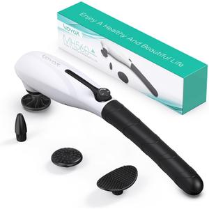 Back Massager Handheld for Muscles Relaxation, Percussion Massager for Pain Relief Deep Tissue,Variable Intensity with 5 Multi-Functional Heads for Neck, Shoulder, Legs