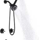 2 Handle Shower Faucet Set with Tub Spout Matte Black Two Handle Tub and Shower Faucets Sets Complete 2 Knod Tub and Shower Trim Kit
