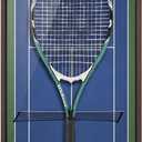 Tennis Racket Display Kit, Including Accessories and Tennis Ball Display, Wall Mounted Sport Decor with Wooden Frame-Show Your Racket and Tennis Ball in Grand Court