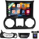 2+64G Android 13 Car Radio for Jeep Wrangler 2011 2012 2013 2014 with Carplay and Android Auto 10.1 inch Touch Screen Car Stereo, HiFi Audio/Bluetooth/WiFi/GPS +AHD Backup Camera