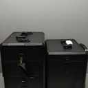 FRENESSA Rolling Makeup Case Makeup Train Case with Lid 5 in 1 Cosmetology Case on Wheels Large Makeup Organizers Salon Cart Barber Trolley Nail Teach Makeup Artist Trunk Cart Black