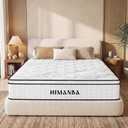 Twin 10 Inch Hybrid Mattress in a Box, Balanced Medium Feel, Memory Foam with Individually Pocketed Coils, Zoned Support & Motion Isolation, CertiPUR-US Certified