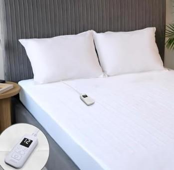 Sunbeam Heated Restful Mattress Pad, Twin, White