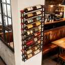 Wine Rack Wall Mounted: 20 Bottles Display Hanging - Large Capacity Wine Storage for Wine Lovers, Bar Operators as Wine Cellar/Bar/Restaurant/Hotel Lobby Display