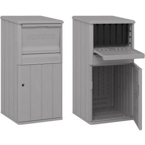 Suncast 33.5-Gallon Capacity Package Delivery Box, Parcel Drop Box with Lock, Weather Resistant Outdoor Storage Solution for Secure Package Deliveries, Made in USA