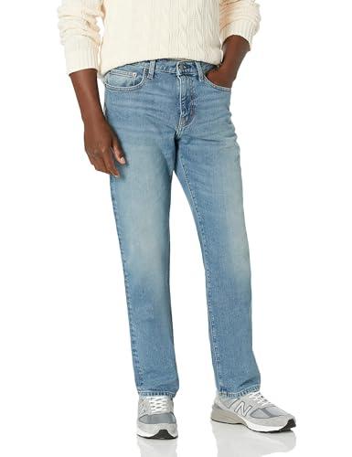 Amazon Essentials Men's Straight-Fit Stretch Jean - Discontinued Colors, Light Wash, 29W x 30L