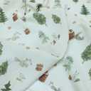 Organic Cotton Muslin Baby Blanket for Boys and Girls - Luxurious Soft Toddler Quilt for Swaddling - Gender Neutral Blanket - Baby and Toddler Gift - Forest Friends