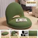 Foldable Floor Chair with Back Support, Tatami Style Floor Lounger for Bedroom, Bay Window, Balcony, Living Room, or Bedside – Single Seat with Backrest Cushion, 1' 5.32" x 1' 7.69" x 1' 7.69"