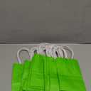 AWELL Small Green Paper Bag with Handle Party Favours Bag 6x4.5x2.5 inch for St.Patrick's Day Wedding Birthday Recycled Bag, Pack of 24