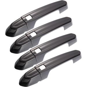 X AUTOHAUX Exterior Outside Door Handle Cover Kit Front Rear Left Right for Cadillac XT4 XT5 XT6 CT4 CT6 CTS ATS XTS 2013-2021 Gloss Black