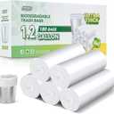 1.2 Gallon Small Trash Bags Biodegradable-Inwaysin 180 Counts Mini Trash Bags, Unscented Small Garbage Bags, Waste Basket Liners for Kitchen, Bathroom, Bedroom, Office, Camping