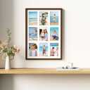 decorUhome 14x20 Picture Frames Collage Wall Decor, Display 9Pcs 4x6 Photos with Mat or 1Pcs 14x20 Unmatted, 9 4x6 Collage Picture Frames for Wall Mounting, Brown