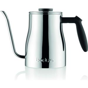Bodum Bistro Gooseneck Stovetop Water Kettle, Chrome, 34 Ounce (1.1 Quarts)