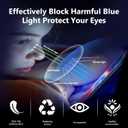 3 Pairs Reading Glasses,Stylish Metal Frame - Filter Lightweight Eyeglasses - Glasses for Men Anti Glare -Spring Hinge