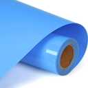 RENLITONG Sky Blue HTV Iron on Vinyl 12Inch by 10ft Roll Heat Transfer Vinyl for T-Shirt HTV Rolls for All Cutter Machine - Easy to Cut & Weed for Heat Transfer Design