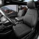 for Ford F150 Seat Covers 2015-2023 2024 2025 2026 (Only Front Seat Covers), Leather Pickup Truck Seat Covers Custom Fit for F-150 XL XLT (Not for Regular Cab) Waterproof Car Accessories Black