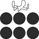 6Pcs Coasters for Drinks with Holder, 7 Solid Colors Anti-scald Sturdy Lightweight Drink Coasters, 4 Inches Round Silicone Coffee Mat for Dinner,Table,Bowl Black