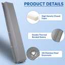 ORLANG 59" Dock Bumpers,PVC Dock Fenders with Stainless Steel Screws,Boat Dock Guards,Dock Post Bumper for Docking Edges, Piling, Vertical Poles, Horizontal Decks or Piers (Grey/2Pack)