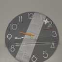 Wall Clock, 12 Inch Wooden Silent Non-Ticking, Decorative Battery Operated Wall Clocks for Bedroom, Kitchen, Home, Living Room, Office, School, Hotel (Gray)