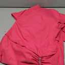 YMDUCH Women's Casual Short Sleeve Boat Neck Ruched High Split Bodycon Long Formal Dress Rose S