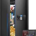 23.62'' Tall Safe Box, 4.3 Cuft Home Safe with Fireproof Waterproof Bag, Anti-Theft Digital Security Safes with Smart Alert System, Removable Shelf, Mute Function, Document Safes for Money Jewelry