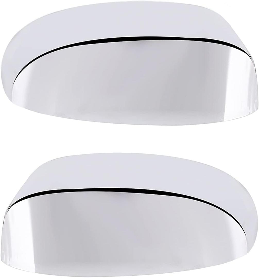 Chrome Side View Mirror Covers Caps Top Half Compatible with Chevrolet Silverado Tahoe Suburban Avalanche, GMC Sierra Yukon Cadillac Escalade 2007 2008 2009 2010 2011 2012 2013 2014