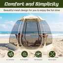 Lenotos Pop Up Screen House, 10'x10' Outdoor Screen Tent for Camping, Screened Gazebo with Mosquito Netting, Carry Bag