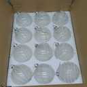 12pcs, 3.15" Glass Clear Fillable Christmas Ball Ornaments, Big White Glitter Glass Ornaments Bulk for Christmas Tree, Transparent Christmas Tree Decoration Balls for Crafts