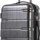Coolife Luggage Expandable(only 28") Suitcase PC+ABS Spinner Built-In TSA lock 20in 24in 28in Carry on Size: S(20in_carry on)