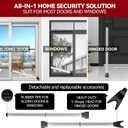 AceMining Upgraded Door Security Bar & Sliding Patio Bar, Heavy Duty Stoppers Adjustable Jammer for Home, Apartment, Travel (1 Pack,White)