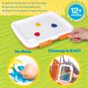 Crayola Mess Free Finger Painting Station Washable Finger Paint for Toddlers, Spring Arts & Crafts Set, Sensory Activity, Travel Toy, Ages 1+