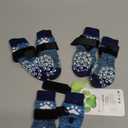 EXPAWLORER Anti-Slip Dog Socks-Double Sides Grips Traction Control on Hardwood Floor,Dog Shoes for Hot/Cold Pavement,Best Paw Protector,Prevents Licking,for Puppy Small Medium Large Senior Dogs (Small (6 Count), Blue)