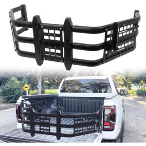 Upgraded Truck Bed Extender Fit for Ford Ranger 2019-2025 Aluminum Tailgate Extender, with Molle Panel and Flagpole Bracket