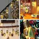 6.6FT Christmas Vintage Decor String Light - 10LED Snow Globe Bulbs String Lights with Tree & Snow & Cute Ornaments Christmas Indoor decorations for Home Patio Mantel Fireplace Xmas Tree Decoration