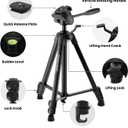 DOVOH Heavy Duty Tripod for Laser Level, Adjustable Height for Camera with Bubble Level 1/4"-20 Screw Mount, DH151