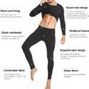 PISIQI Thermal Underwear Men Long Johns Set Ultra-Soft with Fleece Lined Base Layer Winter Skiing Warm Top & Bottom (Black, XXL)