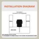 SANATO 15Pcs Black Door Stopper Floor Mounted with Black Rubber, Cylindrical 304 Stainless Steel Made