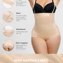 SHAPELLX Shapewear Panties Body Shaper Tummy Control High Waisted Body Shaper for Women Panties (Small Beige)