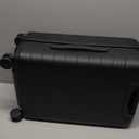 Away Medium Checked Luggage, Lightweight Hard Shell Suitcase with Spinner Wheels, Durable Rolling Luggage, TSA Lock, 26 Inch, Jet Black