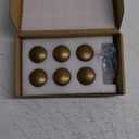 Goo-Ki Vintage Retro Antique Brass Zinc Alloy Cabinet Knob - Single Hole Center Affordable Luxury Cabinet Pull Hardware for Bedroom, Kitchen, 6 Pack (1.18 inches)