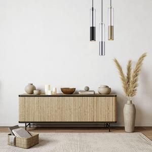 ET2 Lighting Torch 1-Light Pendant | Black Finish | Aluminum & Clear Glass | Modern Hanging Pendant Light for Kitchen Islands and Dining Rooms | Adjustable Cord Suspension | E11000-24BK missing Pieces