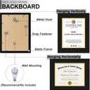 Fxojyvo Black 11 x 14 Diploma Frame Set of 3, Display Document 8.5x11 with Mat or 11x14 Without Mat, Certificate Frame with Black&Gold Mat for Masters Associates Bachelor Degree - 3 Packs