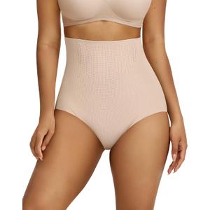Vertvie Tummy Control Shapewear Shorts for Women Butt Lifting Body Shaper Shorts High Waisted Seamless Girdles Under Dress (Large, Nude)