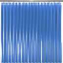 LiBa Bathroom Shower Curtain Premium PEVA Non-Toxic, Blue Clear Waterproof Plastic Shower Curtain Liner with Rust Proof Grommets 8G Bathroom Accessories 72x72