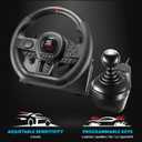 SUBSONIC - Superdrive GS650-X Steering Wheel with Manual Shifter, 3 Pedals, and Paddle Shifters - Racing Wheel for Xbox Series X/S, PS4, Xbox One - Black