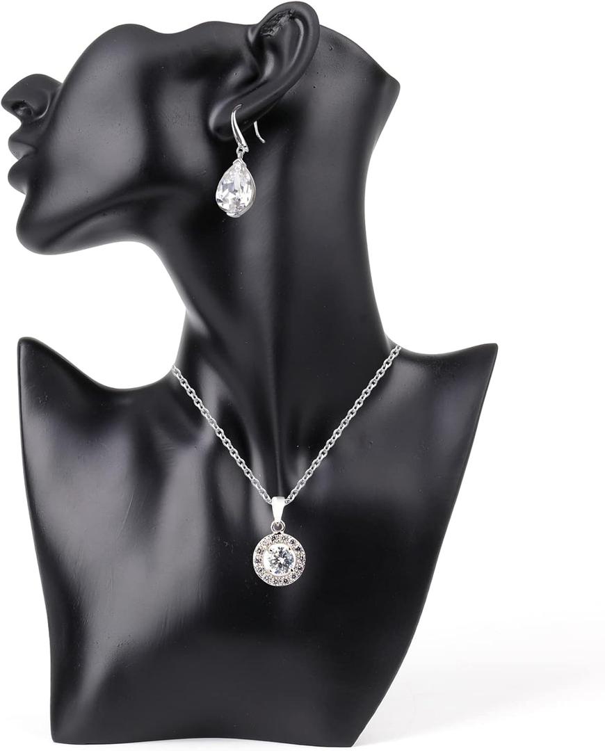 SOUJOY Jewelry Mannequin Display, Resin Display Stand Bust, Boutique Earring Holder Organizer for Show Jewelry, Necklace, Earrings, Rings
