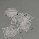 uxcell 2 Pcs Lace Applique, 12.6" Lace Collar Floral Applique Sew on Embroidery Trim Neckline for Sewing Accessories DIY Craft Fabric Patches Wedding Dress Decoration, White